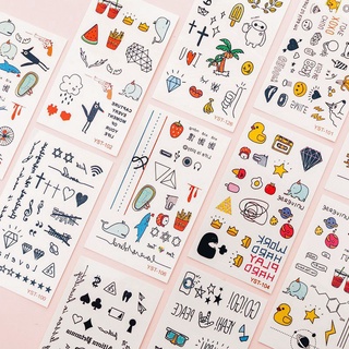 สติ้กเกอร์แทททูTattoo การ์ตูน มินิมอล น่ารัก คูลๆ เลือกลายได้!! ส่งไวจากในประเทศ