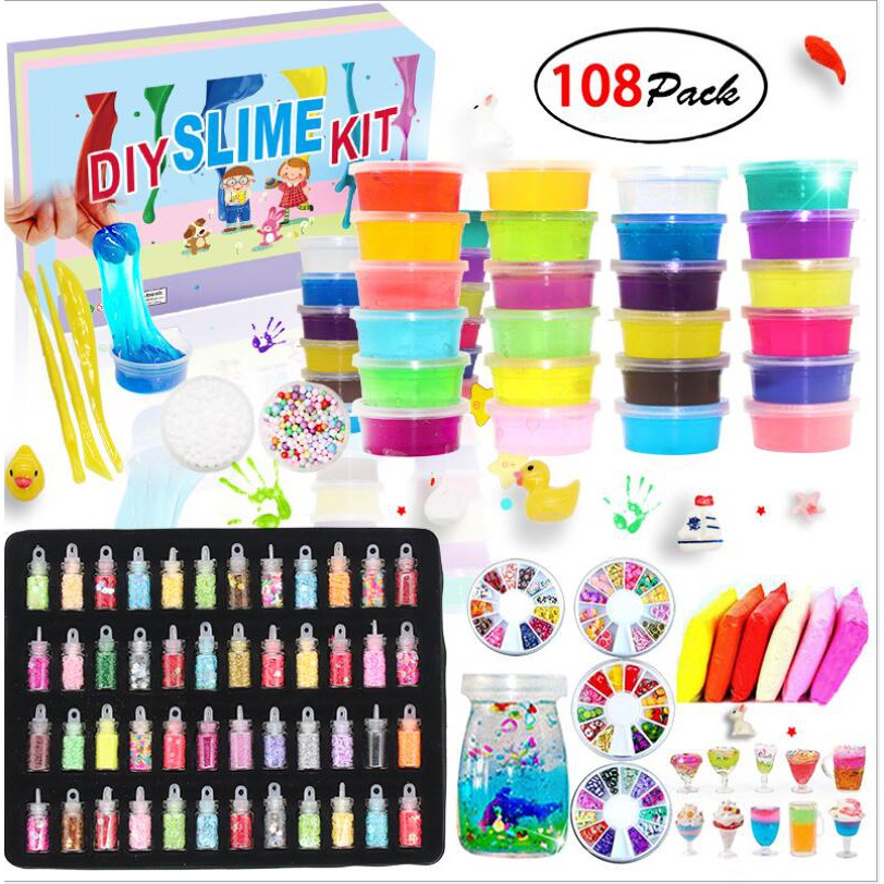 DIY Fluffy Slime Kit Crystal Slime Set for Girls Boys Toys Kids Art ...