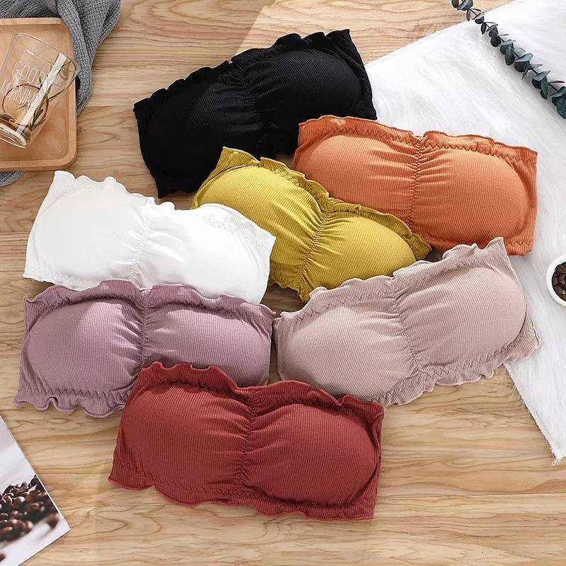 Pretty Bra PB-602 เสื้อในเกาะอก ผ้านุ่มใส่สบาย มีหลากสี