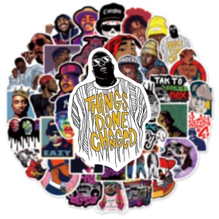 50pcs Legendary Rapper Tupac 2Pac Stickers Notorious Big East /West Coast Graffiti Luggage Laptop Skateboard Sticker