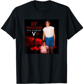 เสื้อยืดโอเวอร์ไซส์เสื้อยืด คอวี พิมพ์ลาย Lil Wayne The Carter สําหรับผู้ใหญ่S-3XL