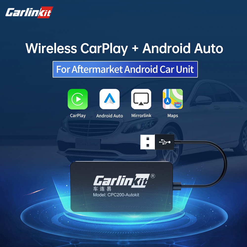 ส่งจากศูนย์ไทยครับ Carlinkit Carplay เครื่องเล่นแอปเปิ้ล ไร้สาย เครื่องเล่นนําทาง ระบบแอนดรอยด์ USB เชื่อมต่ออัจฉริยะ พร้อม Android Auto Mrrorlink