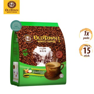 OLDTOWN White Coffee 3 in 1 Hazelnut Instant Premix White Coffee 38g x 15 sticks