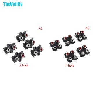 (Thevatifly) แจ็คเชื่อมต่อเสียงสเตอริโอ 2/4 รู Rca Female อินพุต Av 5 ชิ้น