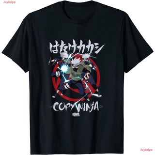 ฮาตาเกะ คาคาชิ Naruto Shippuden Kakashi Copy Ninja T-Shirt เสื้อยืดผู้ชาย ลายการ์ตูน นารูโตะ สีดำ