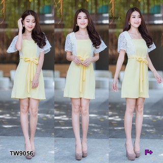 G9056 Mini Dress มินิเดรสแขนบาน