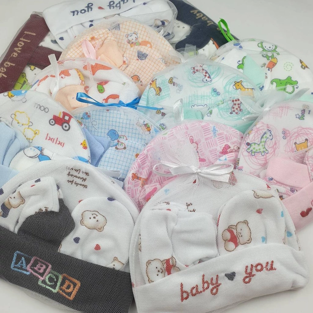 (ถูกสุด❗) หมวก ถุงมือถุงเท้า สำหรับเด็กแรกเกิด เซ็ตหมวก ลายน่ารัก ของเตรียมคลอด 🚚สินค้าไทย thumbnail 5