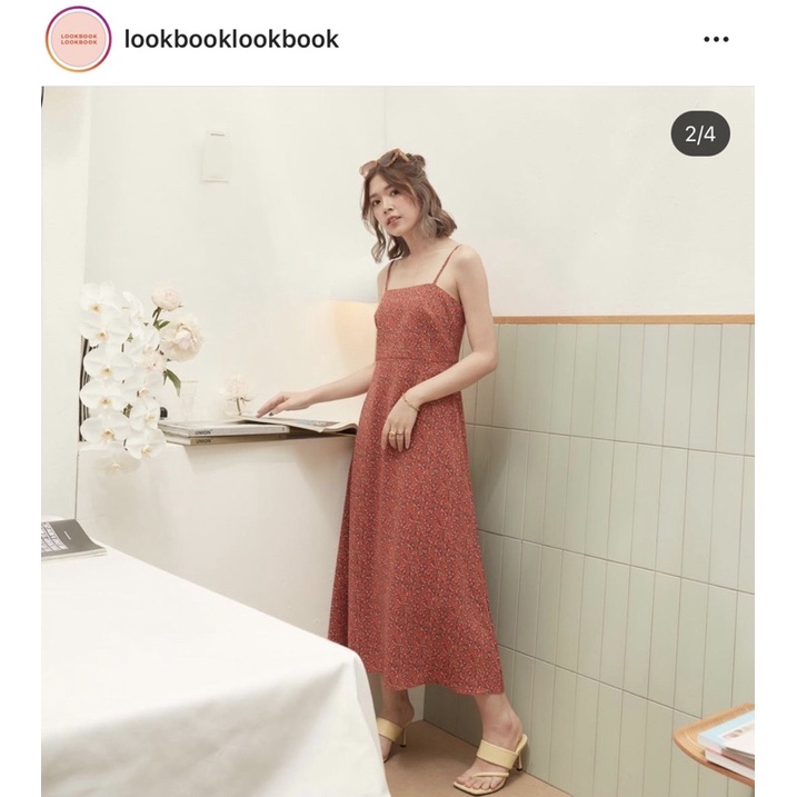 ส่งต่อ Lookbooklookbook April dress size M orange blossom new but wash