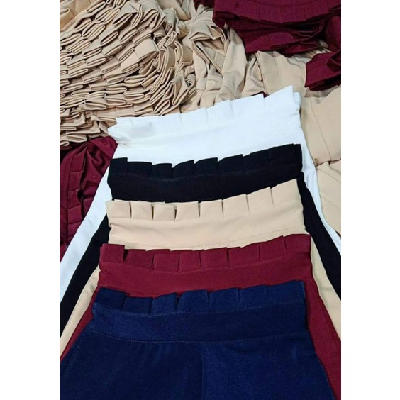 เอวจีบ กางเกงขาสั้น ฮานาโกะ สูงปรี๊ด S-4XL  พร้อมส่ง