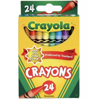 สีเทียนไร้สารพิษ crayola (กล่องไม่สวย) ข้างในสีใหม่ทุกแท่ง