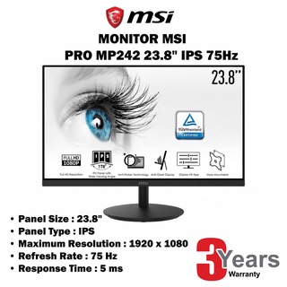 MSI MONITOR PRO MP242 (IPS 75Hz) ประกัน 3ปี