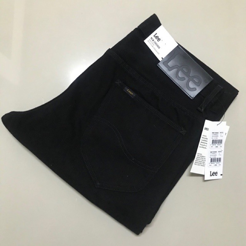 [ของแท้] LEE IF09, ผู้ชาย , สีดำผ้าไม่ยืด Super black, กางเกงยีนส์ลี NEW CHICAGO  ราคาป้าย1,890บาท ใ