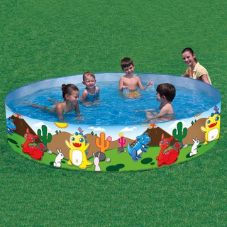 Bestway Pool สระน้ำขอบตั้งลายไดโนเสาร์ 6 ฟุต 183x38cm. รุ่น 55022