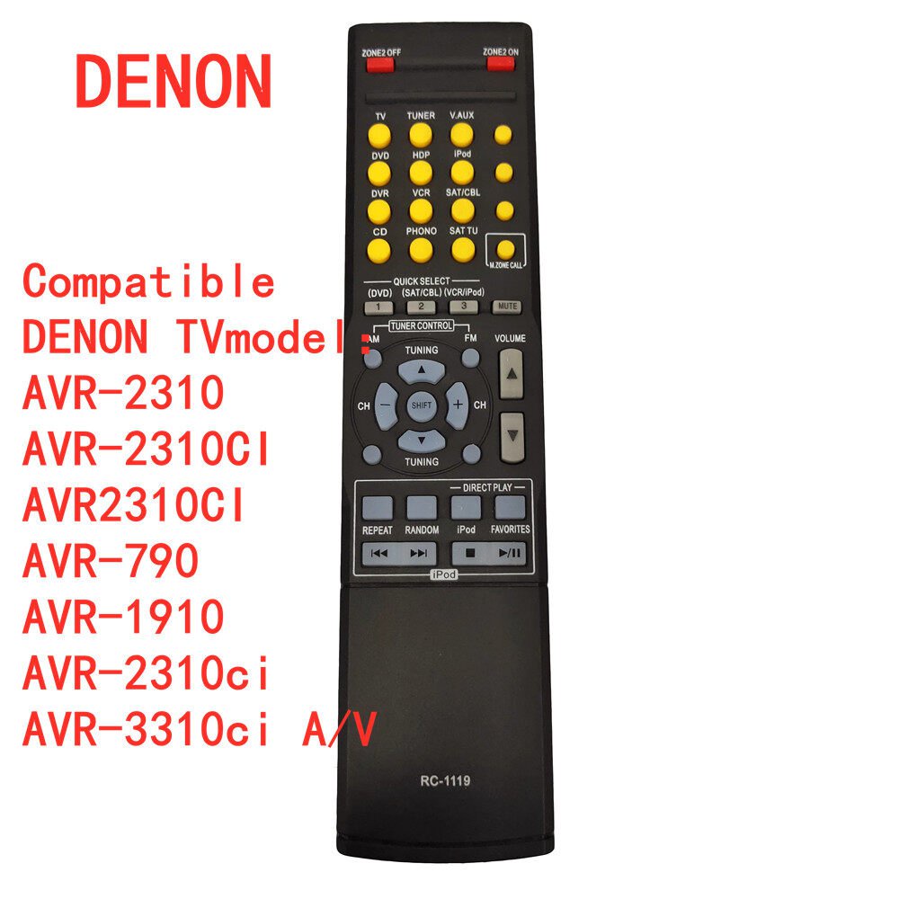 ใหม่สําหรับ DENON AV Receiver รีโมทคอนโทรล RC-1119 สําหรับ AVR-2310 AVR-2310CI AVR2310CI AVR-790/191