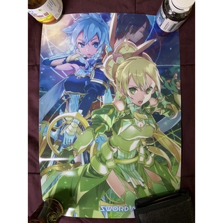 clear poster ลาย Sword Art online ลิขสิทธิ์ Zenshu