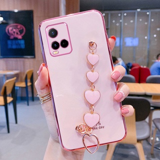 เคส VIVO Y21 Y33S V23e 5G สร้อยข้อมือหัวใจสำหรับเด็กหญิงและสตรี | HY