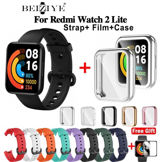 สาย xiaomi Redmi watch 2 lite นาฬิกาอัฉริยะ สายนาฬิกาซิลิโคน เคส Redmi watch 2 lite ปลือกป้องกัน ซิลิโคนอ่อนนุ่มระบายอากาศ สายซิลิโคน