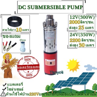 Water Pump ปั้มซัมเมอร์ส ปั๊มบาดาล ท่อออก 1 นิ้ว ปั้มน้ำซับเมิร์ส 12V300W 24V350W