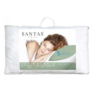 หมอนหนุน SANTAS SORONA FIRM SUPPORT 19X29 นิ้ว สีขาว ใช้สำหรับหนุนนอนให้ความนุ่มทุกช่วงเวลา