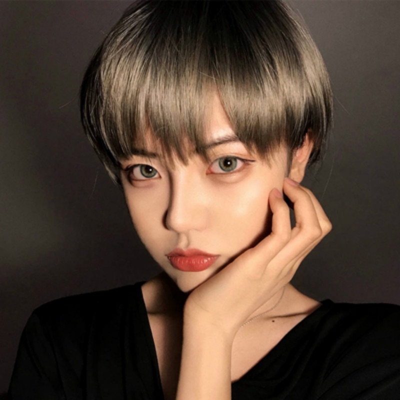Wig Male In Short Straight Hair Handsome Natural Black Men And
