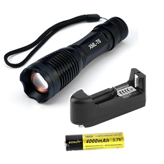 ไฟฉายสว่างสูง CREE XML-T6 5 Modes 2000 Lumens (สีดำ)