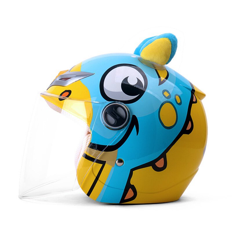 I2B9 Mustang(YEMA)Children's Helmet Girls' Four Seasons Universal Cute Cartoon Electric Car Helmet3Y