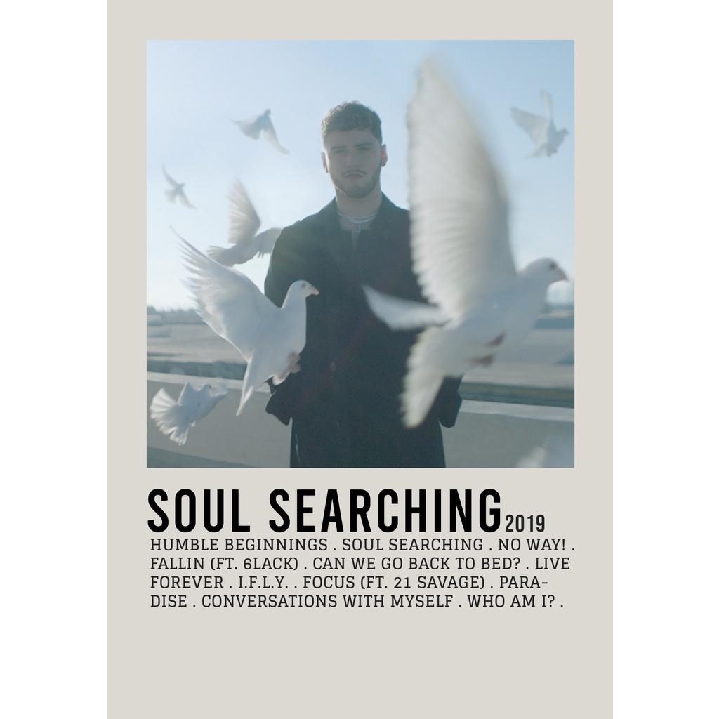 ฝาครอบโปสเตอร์ Soul Searching โดย Bazzi สําหรับห้อง/บาร์เบอร์ยิม