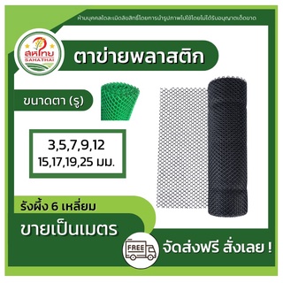 R6 ตาข่ายพลาสติก กันนก ล้อมไก่ กรงไก่ รังผึ้ง 6เหลี่ยม PVC สีดำ/เขียว (ขายเป็นเมตร)