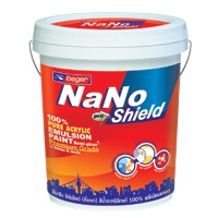 สีทาบ้าน กึ่งเงา ทน10ปี Beger Nano ProShield เช็ดล้างได้ ขนาด 3.785 ลิตร (แกลลอน)