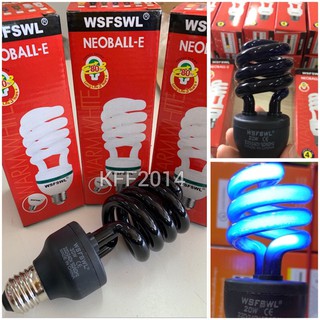 หลอดแบล็คไลท์ หลอดไฟล่อแมลง หลอดไฟแสงสีม่วง 20W/30W Black Light คอมแพคสไปรัล  E27 ทรงทอร์นาโด