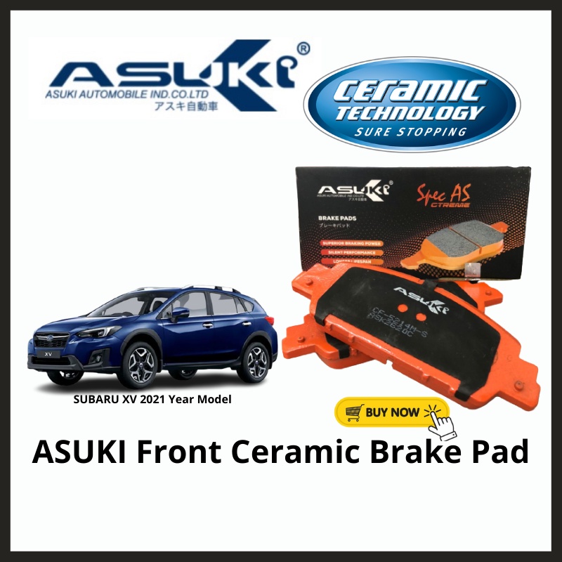 ASUKI ผ้าเบรคเซรามิกด้านหน้า Subaru XV 2021 GT3 GT7 อะไหล่ CF-7081