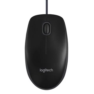 🔥ขายดีมาก🔥⚡️เม้าส์ยูเอสบี⚡️ Logitech B100 Optical Mouse USB (Black) ความละเอียด 800 dpi ขนาดมาตรฐานจับสะดวก