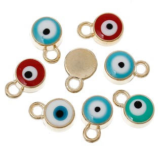 จี้โลหะสีทอง evil eye ขนาด 10mm x 7mm แพ็ค 10 ชิ้น