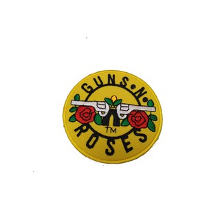 [ตัวรีด เย็บได้] GUNS.N.ROSES ป้ายติดเสื้อ logo Embroidered Sew Iron On Patches Badge