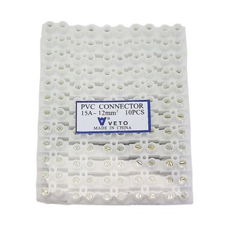 VETO แผงต่อสาย PVC รุ่น PVC00010 ขนาด 12 มม. สีขาว