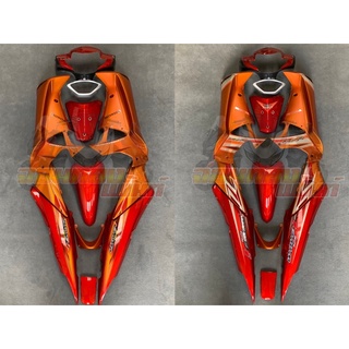 ชุดสี Wave125i ไฟเลี้ยวบังลม สีส้มด้านตัดเงา งาน ABS ตัดด้านเหมือนแท้