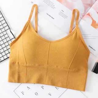 💥Sport Bra💥!  2020 ชุดชั้นใน กีฬา ออกกำลังกาย ออกกำลัง ที่ไร้รอยต่อด้ายใหม่ ยกทรง ไร้โครง ฟองน้ำ นุ่มสบาย Free Size