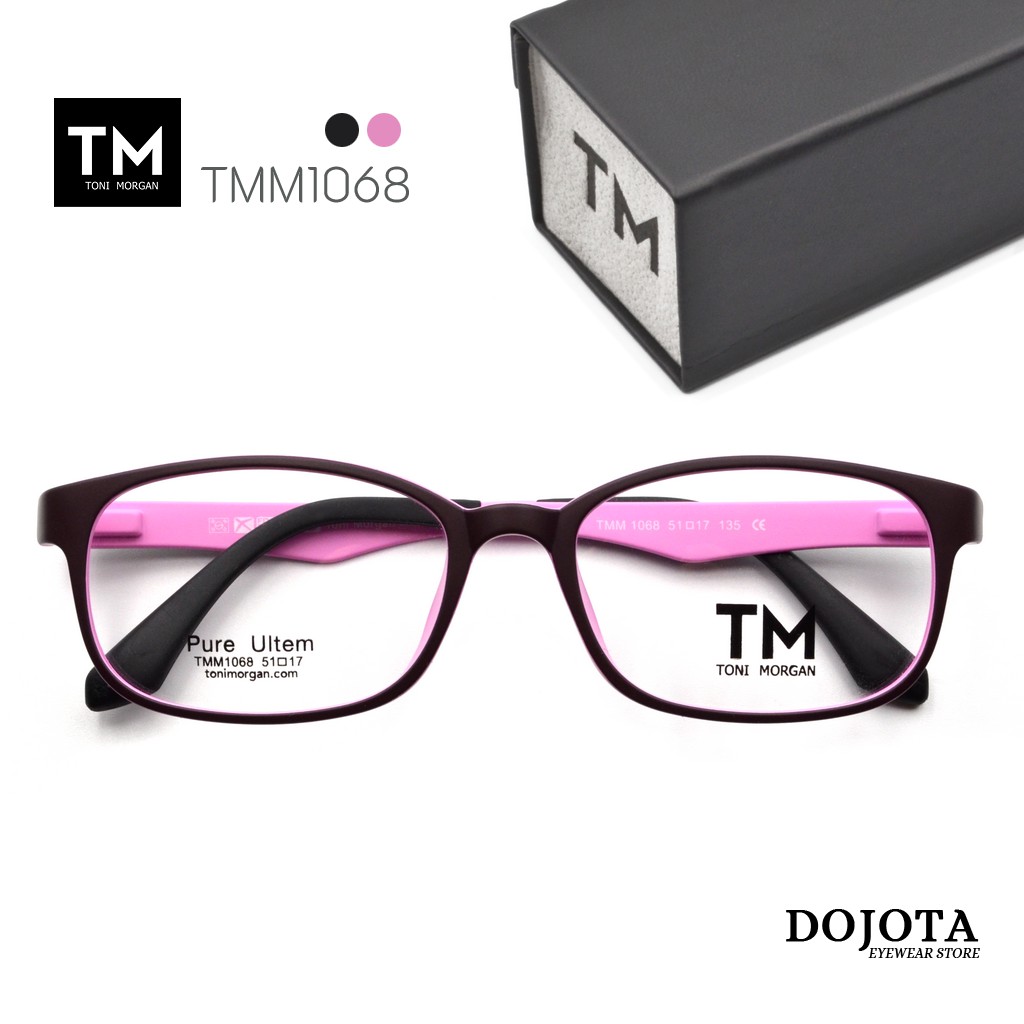 กรอบแว่นทรงเหลี่ยม Toni Morgan รุ่น TMM 1068 ยืดหยุ่นได้ น้ำหนักเบา (Made in Korea)