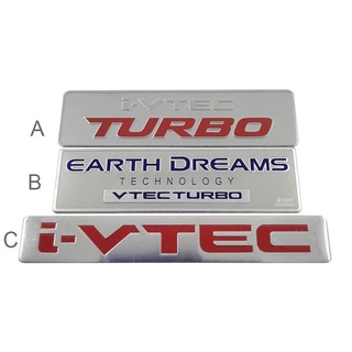 สติ๊กเกอร์อลูมิเนียม Ivtec Vtec Turbo Earth Dreams สําหรับตกแต่งรถยนต์ Honda 1 ชิ้น