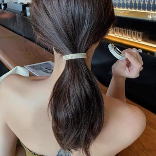 Low ponytail hairpin female hairpin spring clip headgear hair accessories grab clip hairpin rhinestone hairpinกิ๊บติดผมห