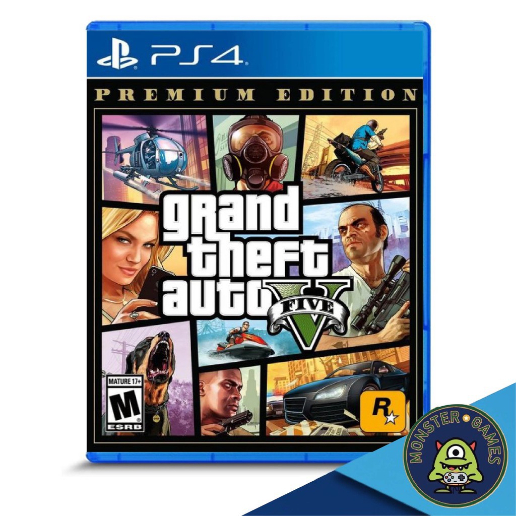 💥พร้อมส่ง💥 GTA V Ps4 Premium Edition แผ่นแท้มือ1 !!!!! (Ps4 games)(แผ่นเกมส์Ps4)(Grand theft auto V Ps4)(GTA 5 Ps4)