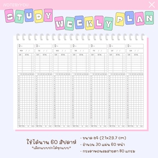 แหล่งขายและราคาstudy weekly planner ใช้ได้นาน 1 ปี+อาจถูกใจคุณ