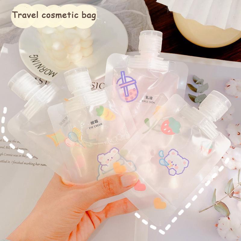 30ml/ 50ml /100ml กระเป๋าเครื่องสําอาง โลชั่น เจลอาบน้ํา แชมพู แบบพกพา กันรั่ว ใช้ซ้ําได้