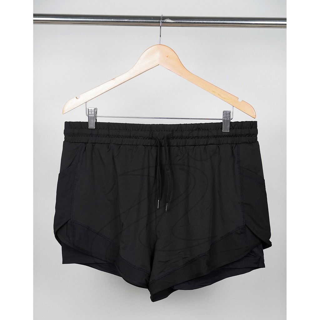 (5XL-XL) กางเกงวิ่งขาสั้นผู้หญิง ไซส์ใหญ่ คนอ้วน สาวอวบ พลัสไซส์ ออกกำลังกาย มีซับใน กระเป๋าข้าง iRunmall #PS39 - รูปที่ 2