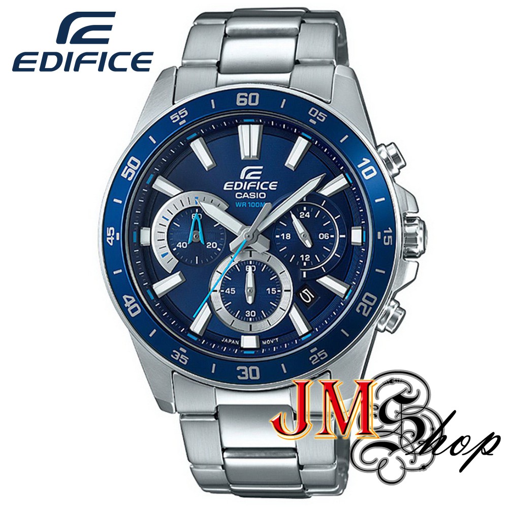Casio Edifice นาฬิกาข้อมือผู้ชาย สายสแตนเลส รุ่น EFV-570D-2AVUDF (Blue)
