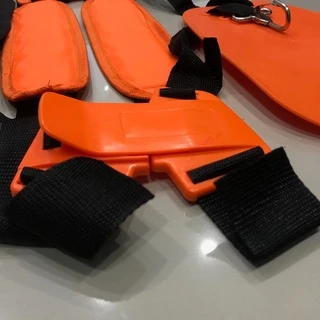 สายสะพายเครื่องตัดหญ้าเกรดA สีส้ม สายหนา นุ่ม สายสะพายบ่าคู่ (ใส่ได้ทั้งคนถนัดซ้ายและขวา)