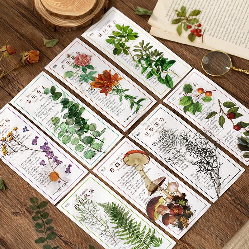 สติกเกอร์ลายดอกไม้แบบต่างๆ เป็นสติกเกอร์ไดคัท สติกเกอร์กันน้ำ สไตล์วินเทจ สำหรับงาน diy งานประดิษฐ์ ดอกไม้แห้ง ดอกไม้ทับ