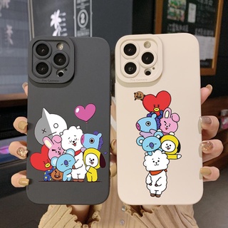 เคสโทรศัพท์มือถือ ขอบสี่เหลี่ยม ลายการ์ตูน BTS BT 21 สําหรับ Infinix Hot 12i 10S 11 10 Play 11S 10i Smart 6 HD X6511 X657B X6512 Note 12 G96