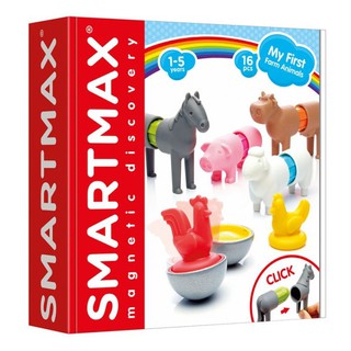 SMARTMAX,My First Farm Animals ของเล่นเสริมพัฒนาการ STEM ตัวต่อแม่เหล็ก สำหรับเด็ก 1.5 ปีขึ้นไป ลิขสิทธิ์แท้จากเบลเยี่ยม