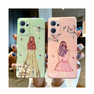 Yjd เคสโทรศัพท์มือถือ กันกระแทก ลายการ์ตูนเทพธิดา ประดับเพชร สําหรับ OPPO Reno8 Z 5G Reno 7 Pro Reno 7Z